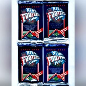 (14) 1991 Upper Deck Football Sealed Packs 12 Cards per Pack (168 Cards)